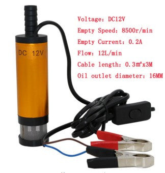 Fuel Water Oil Car Camping Submersible Transfer Pump