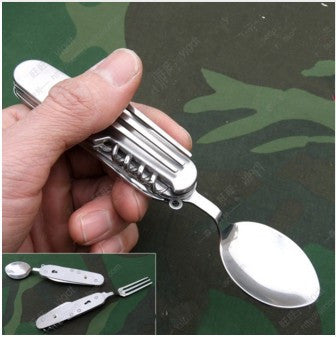 Portable Folding Camping Tool Spoon Travel Kit